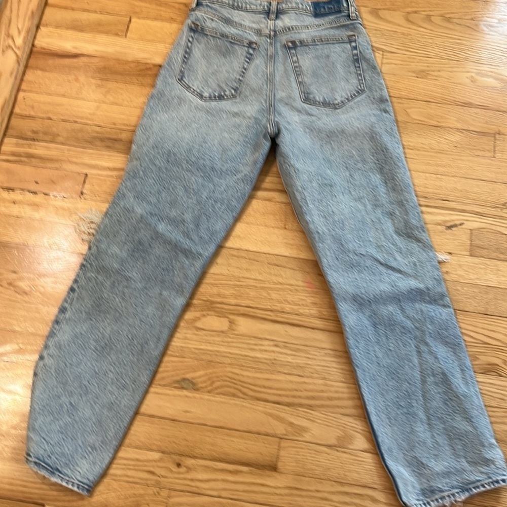 Abercrombie & Fitch The 90's Straight Ultra High Rise Light Wash sz 10 R - Picture 8 of 9